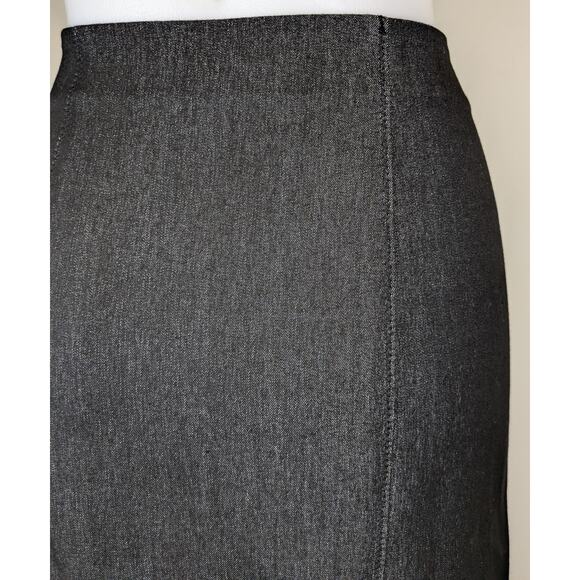 Adrienne Vittadini Dark Gray Heather Stretch Panel Career Pencil Skirt Size 8 - Picture 2 of 9